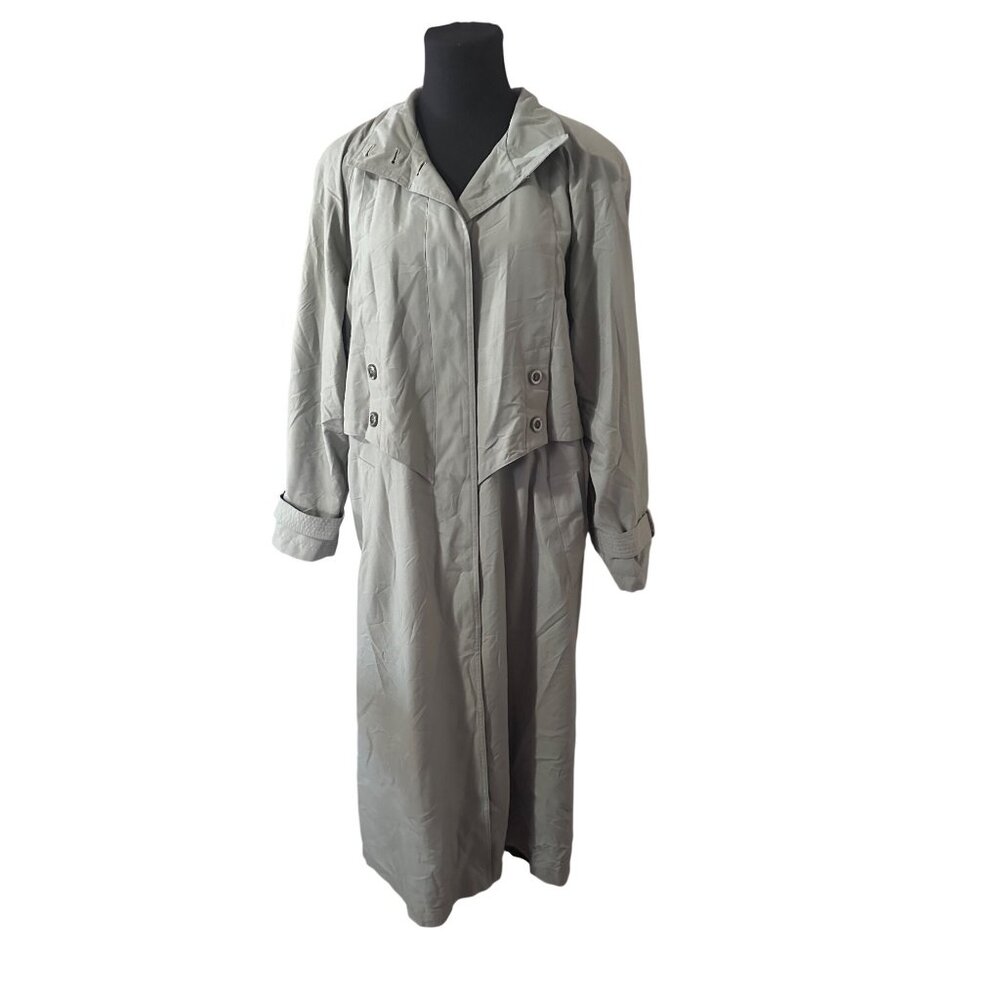Fleet Street green trench coat size 10